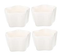 Cabilock 4 pièces Coupelles Céramique Blanche pour Condiments Bols à Sauce Épaisse Résistants Aux Hautes Températures pour Apéritifs et Desserts