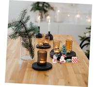 Cabilock 4 pièces Décorations de Noël Résine Miniatures Festives pour Table Ornements Micro Paysage avec Père Noël Bonhomme de Sapin et Cadeau Ambiance de Fête et Décoration Intérieure