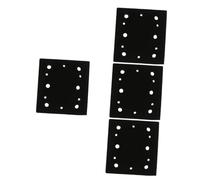 Cabilock 4 Pièces disque de meulage remplacement Sable patins de ponçage grincer rectangulaire plaque de support de ponceuse disque de ponçage en aluminium patin de ponçage mousse PU Noir