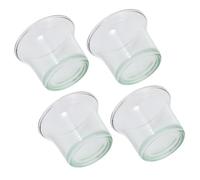 Cabilock 4 Pièces Distributeur d'oiseaux pour Petits Oiseaux Suspendu en Verre Crochet, Facile à Nettoyer et Gain de Place et Colibris en Extérieur ou Jardin