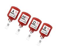 Cabilock 4 pièces Enrouleurs de Badge Infirmier Rétractables Acrylique Pailleté Porte-cartes Robustesse et Style pour Infirmières Médecins et Personnel Médical