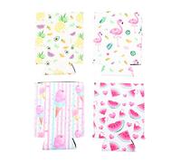 Cabilock 4 Pièces Ensemble De Tasses à Eau De Peut Refroidisseur Titulaire Manchon De Coozie Plus Frais Manchon De Canette De Bière Étui De Protection Tissu De Plongée Antidérapant