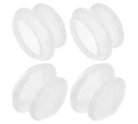 Cabilock 4 Pièces Ensemble de Ventouses Faciales en Silicone Transparent Haute Transparence pour Soin Peau à Domicile Rangement Facile