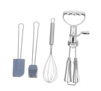 Cabilock 4 Pièces ensemble d'outils de cuisson mélangeur de farine mélangeur d'oeuf manuel de moustache main batteurs à oeufs de cuisine Acier inoxydable