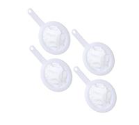 Cabilock 4 pièces Filtre à Jus Plastique avec Tamis Fin Passoire à Lait et Colander avec Poignée pour Filtrer Lait Jus Infusions