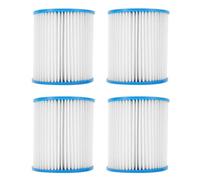 Cabilock 4 Pièces Filtre de Piscine de Remplacement pour Plastique Bleu | Filtration de L’eau, Nettoyage Facile, Retient Saletés et Débris, pour Circulation et Entretien du Bassin