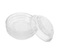 Cabilock 4 Pièces Grater Plate Set Transparent Glass Sauce Dish With Manual Garlic Ginger Grinder Reusable Condiment Bowls For Sushi Bread Cooking And Outdoor Dining