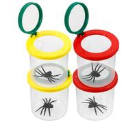 Cabilock 4 pièces Kit Boîte Loupe Insectes avec Loupe Agrandissante pour Garçon Fille Jeu Extérieur Exploration Nature Boîtier Observation Facile à Utiliser pour Garçon Fille