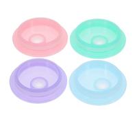 Cabilock 4 Pièces Lot de Couvercles Mason Jar avec Trou pour Paille Couvercles pour Verres à Large Ouverture Étanches et Réutilisables pour Bocal Verre