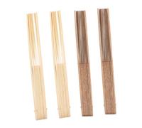 Cabilock 4 pièces Lot de Montures Bois pour Éventails Pliants DIY Cadres Durables et Faciles à Assembler pour Décoration Artisanale et Projets Culturels
