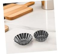 Cabilock 4 Pièces Lot de Moules à Tartelettes Acier Épais Design Cannelé Antidéformant Réutilisables pour Cuisson Cupcakes Gâteaux Puddings et Aux Œufs