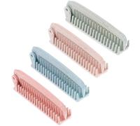Cabilock 4 pièces Lot de Peignes Pliants Plastique Portable Peigne Lisseur Souple et Élastique pour Cheveux Épais ou Lisses Pratique pour Voyage et Usage Quotidien Couleur Aléatoire