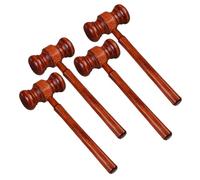 Cabilock 4 pièces Marteaux de Juge Bois Jouets de Rôle pour Garçon Fille Cadeaux Éducatifs Légers pour Jeux Avocat et Ventes Aux Enchères