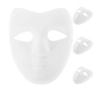 Cabilock 4 Pièces Masque Blanc en Papier pour Bricolage Diy, Léger et Facile à Peindre, pour Projets Artistiques et Événements Culturels pour Garçon et Filles et Adultes