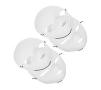Cabilock 4 Pièces Masques de Renard Blancs à Peindre Masques PVC Mat Diy pour Halloween Cosplay Fête Mascarade Accessoires de Costume