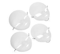 Cabilock 4 Pièces Masques Renard Blancs à Peindre Masques PVC Mat Faits pour Diy et Confortables Idéaux pour Halloween Cosplay et Masquées