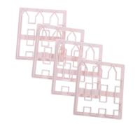 Cabilock 4 Pièces Moule Fondant Clôture Plastique Outil Bricolage Décoration Gâteau Mariage Anniversaire Bordure Précise Réutilisable pour Pâtisserie