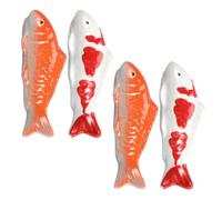 Cabilock 4 Pièces Ornement et Texture Agréable pour Aquarium Poisson Flottant en Céramique Surface Lisse Décor pour Étangs et Bassins d'oiseaux