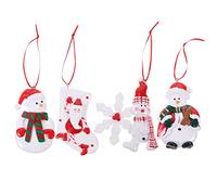 Cabilock 4 Pièces Ornements de Noël Miniatures de Décorations Pâte à Modeler pour Sapin Charms de Noël Santa Maison Épices Décorations Festives
