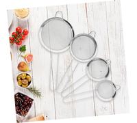 Cabilock 4 pièces Passoire Cuisine Inox Fine Maille avec Manche Ergonomique Lot de Tamis Multifonctions pour Filtrage Huile Jus Thé Farine et Cuisson