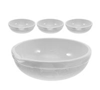 Cabilock 4 Pièces Plats Ronds en Céramique pour Laboratoire, Capacité 100ml, Bord Lisse avec Bec Verseur, Adaptés pour Chauffage de Liquides en Laboratoire