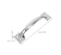 Cabilock 4 Pièces Poignée de Porte Acier Inoxydable Lot de Poignée Robuste et Ergonomique pour Portes Intérieur et Portails Extérieurs Résistante Aux Intempéries et Usage Intensif