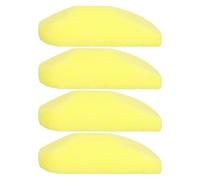 Cabilock 4 Pièces Râpe Exfoliante Pieds Double Face en Pu Jaune, Outil de Pédicure Portable, Peau Douce et Efficacité Améliorée pour Soin des Pieds à Domicile Couleur Aléatoire