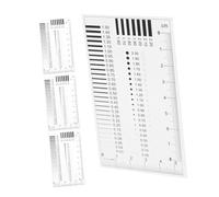 Cabilock 4 Pièces Règle Transparente de Mesure de Défauts pour Contrôle Qualité Industriel Jauge Estimation de Détection Précise de Fissures et Largeurs de Ligne Outil Portable pour