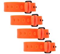 Cabilock 4 Pièces Sangle de Ski Réglable pour Snowshoe, Orange 30cm TPU | Fermeture Rapide, Maintien Stable, Ajustement Facile, pour Débutants en Ski, Conditions Extrêmes et Neige Froide