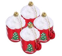 Cabilock 4 Pièces Set de Mini Ornements Suspendus pour Sapin de Noël Pendentifs Décoratifs et Résistants pour de Noël pour Décoration Darbre et Ambiance Festive