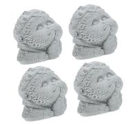 Cabilock 4 Pièces Soleil Wukong Ornements Bouddha décoration Figurine Artificiel Accessoires d'aquarium Petit Décor esthétique d’Aquarium Sculpture du Poisson Statues d'aquarium grès Bleu