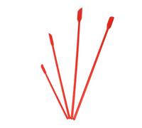 Cabilock 4 pièces Spatule Silicone Longue Manche Ergonomique pour Pâtisserie Racler Pot et Accessoires Cuisine Mini Spatule Jarre et Maquillage Rouge Léger et Facile à Nettoyer