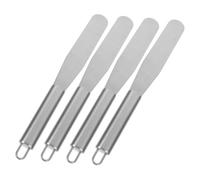 Cabilock 4 Pièces Spatules à Gâteau Acier Inoxydable Épaisses Grattoirs Pâtisserie Résistants pour Glaçage Lisse Ustensiles Cuisine Inox Professionnel pour Crème