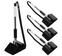 Cabilock 4 pièces Stylo de Bureau avec Support Stylo à Bille Noir Fixe pour Bureau Écriture Fluide et Design Vertical Pratique
