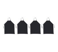 Cabilock 4 Pièces Tablier Cuisine Imperméable Unisexe Pvc Noir Résistant