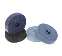 Cabilock 4 Rouleaux Ruban en Denim Polyvalent pour Loisirs Créatifs et Coiffure, Tissu Polyester 16mm, Design Unique Élégant pour DIY et Décoration de Fête