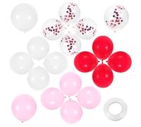 Cabilock 40 Pièces Ballons Latex Mariage Saint-valentin Décorations Romantiques Rouge Rose Blanc Kit Fête Anniversaire Valentine Party