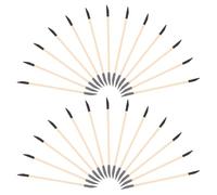 Cabilock 40 Pièces Lot Bâtons Ponçage Double Extrémité Grain Noir et Gris pour Manucure Outils Nail Detailing Bois Jetables