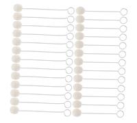 Cabilock 40 pièces Lot de Applicateurs Laine Dauber pour Teinture et Soin Du Cuir Outils Doux et Précis pour Bricolage DIY Pinceaux Bille Rechargeables pour Peinture et Polissage