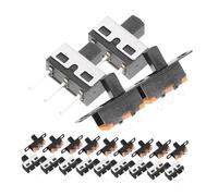 Cabilock 40Pièces Interrupteurs à Bascule Verticaux à Broches Micro Interrupteurs à Glissière pour Projets Électroniques Installation Simple de Verrouillage