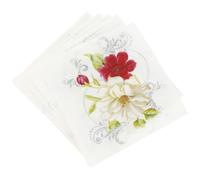 Cabilock 40pièces Lot de Serviettes de Table Décorées Fleurs Imprimées pour Mariage de Serviettes Naturelles et Pratiques pour Fêtes