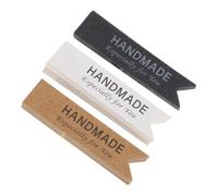 Cabilock 45 pièces Étiquettes Suspendues Papier Kraft avec Lettres Anglaises pour Décoration Bougies Parfumées DIY Drapeaux à Queue de Poisson Rectangulaires Noir Blanc et Kraft Faciles à