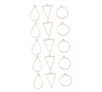 Cabilock 45pièces Pendentifs à Monture Géométrique Ouverte Assorties Alliage Pendentifs à Cadre Ajouré pour Création DIY