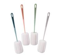Cabilock 4pièces Brosse Longue Manche Pour Nettoyage Bouteilles Et Tasses Lot De Éponge Douce Multiusage Nettoie Fond Et Coins Profonds