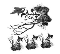 Cabilock 4pièces Lot de Barrettes Noires avec Toile Araignée Tête de Mort Fantôme et Chrysalide pour Coiffure Gothique Halloween