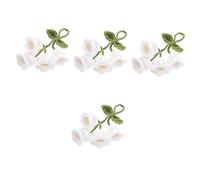 Cabilock 4pièces Porte-clés Fleurs Au Pendentif Décoratif Tricotée pour Clés Et Téléphones Ornement Suspendu Adorable Et Léger
