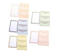 Cabilock 5 Ensembles Set de Papeterie Chic avec Papier à Lettres et Enveloppes à Motifs Floraux Colorés Assortis pour Correspondance Invitations et Messages Personnels