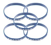 Cabilock 5 Pièces Bracelet en Silicone Drapeau National, Accessoire Souple | Imprimé Drapeau du Pays, Léger et Flexible, pour Tenue de Fan, Matchs et Soirées de Visionnage