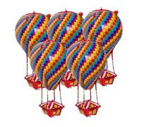 Cabilock 5 Pièces Décoration de montgolfière décorations de montgolfières ballon à air chaud arc-en-ciel nombre fournitures de fête ballon à air chaud en aluminium