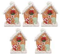 Cabilock 5 Pièces Décoration de Noël Mini Maison Ornement de Table pour Créer Une Ambiance Joyeuse et Chaleureuse